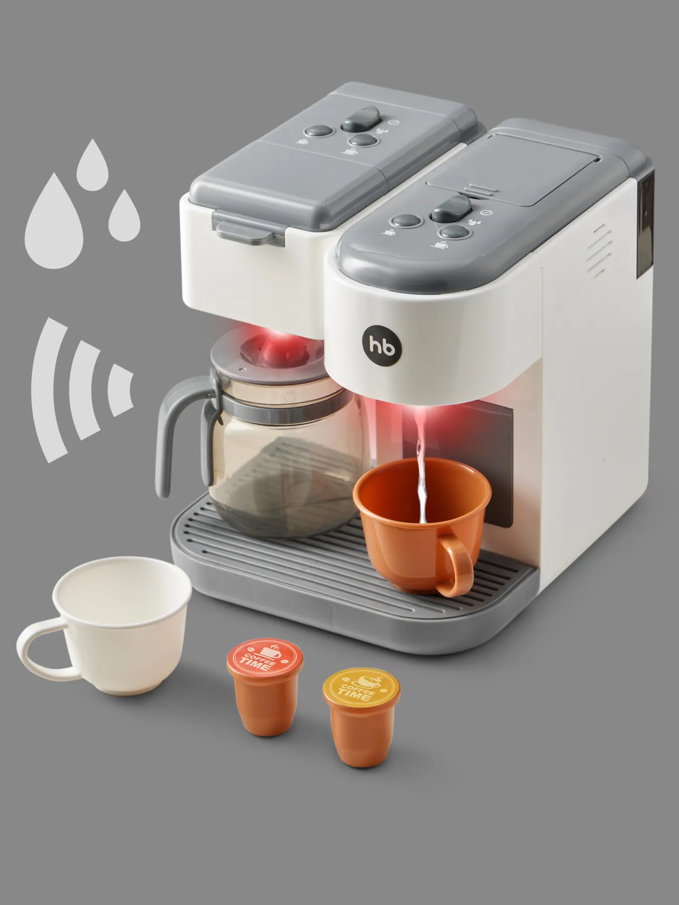 Кофемашина игрушечная Happy Baby COFFEE TIME «КОФИ ТАЙМ» белый 331951