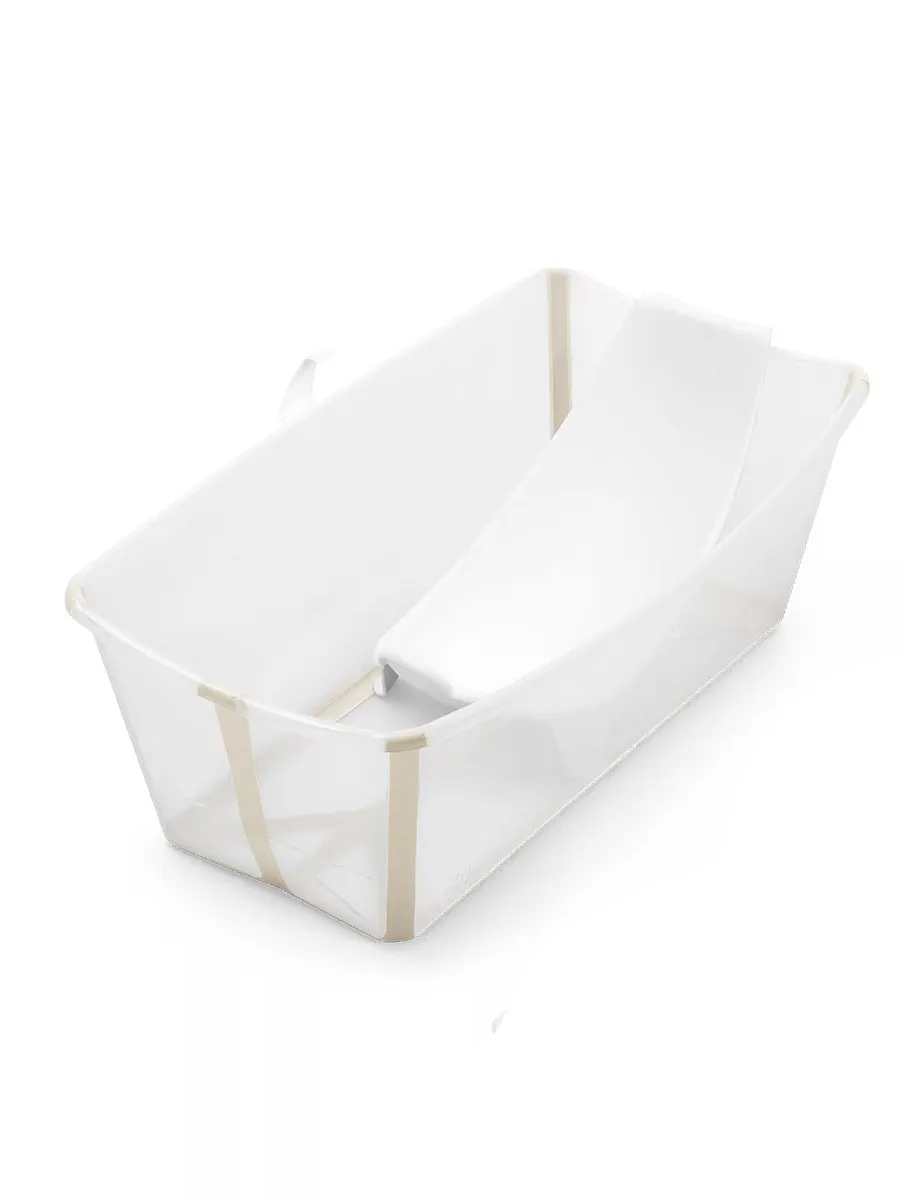 Ванночка с горкой Stokke Flexi Bath Bundle, Tub with Newborn Support Бежевый (Sandy Beige) 531512. Изображение 1