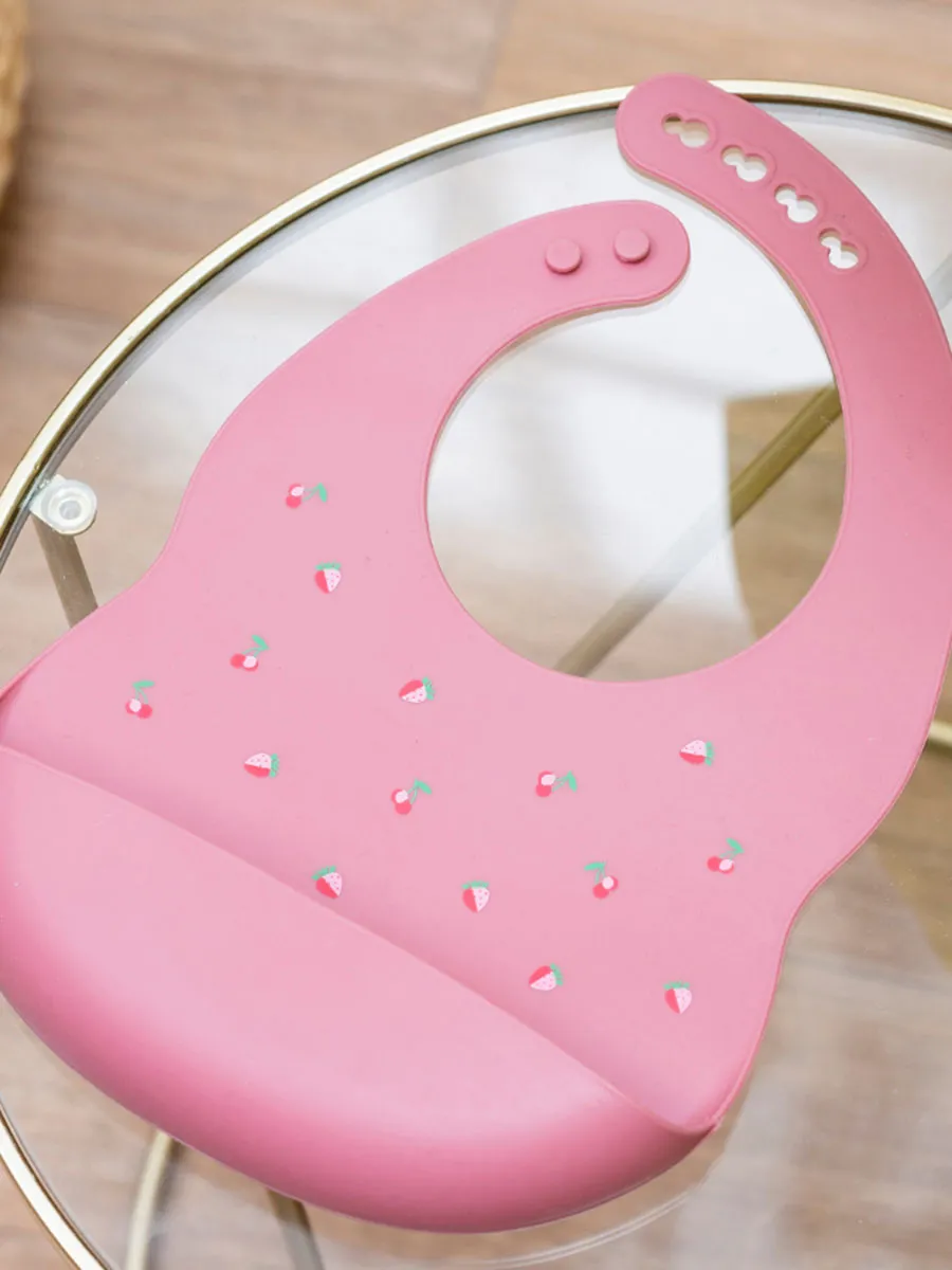 Фартук нагрудный Nattou силиконовый розовый (pink) Оленёнок 873031. Изображение 6