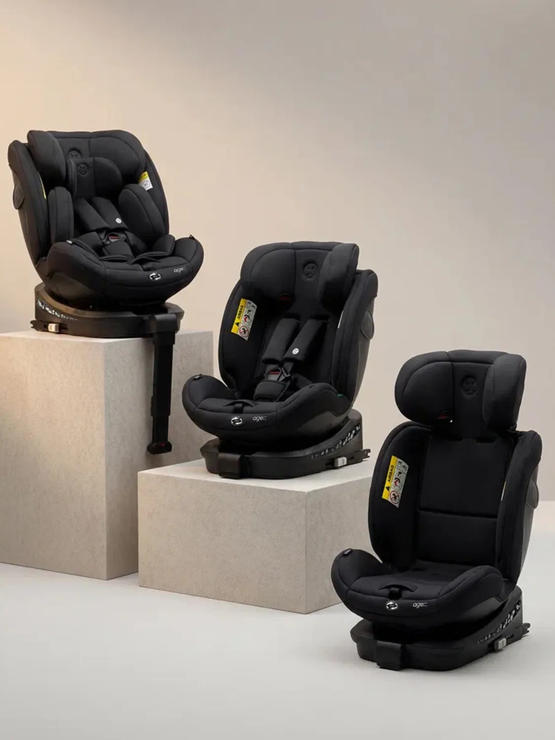 Автокресло 0+/1/2/3 Agex Comfort i-Fix 360 нов, черный (black). Изображение 34
