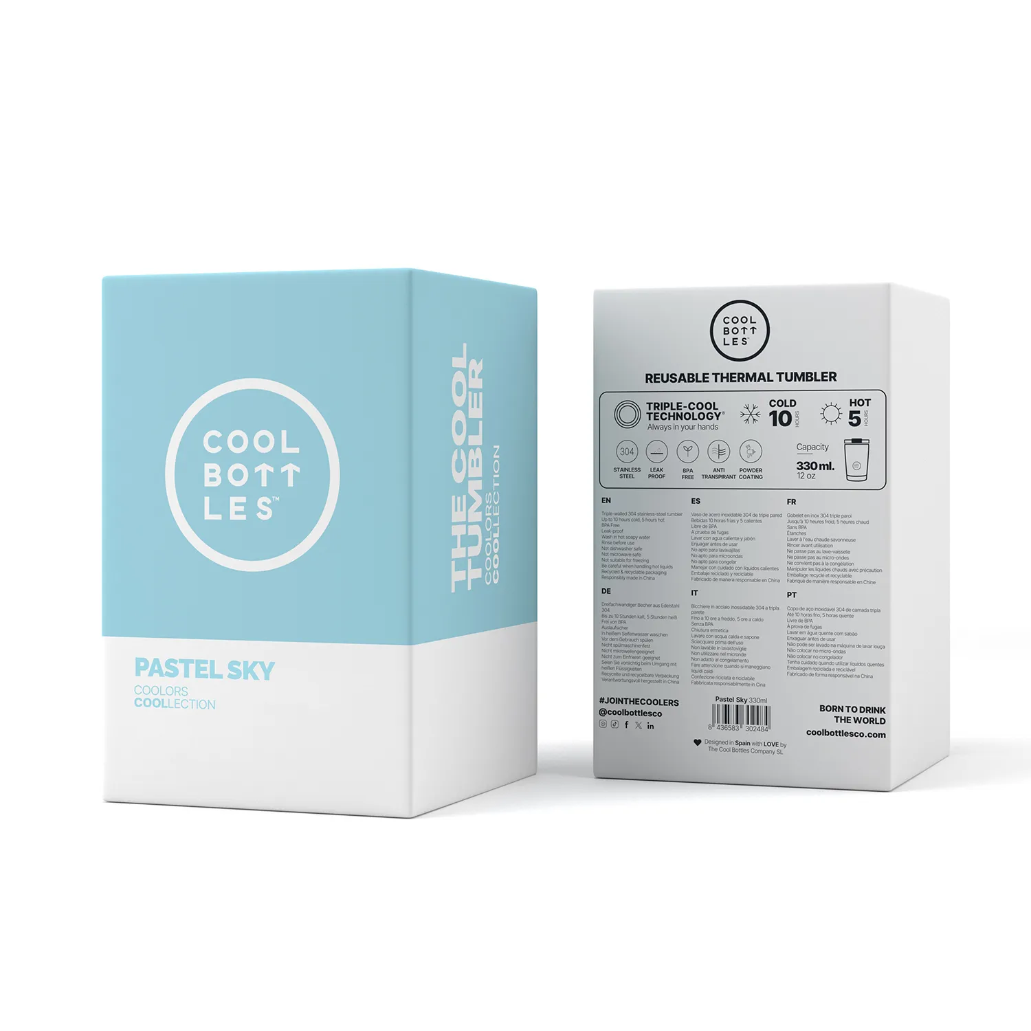 Термокружка Cool Bottles Tumbler  Pastel Sky 330 мл CBT33PAS