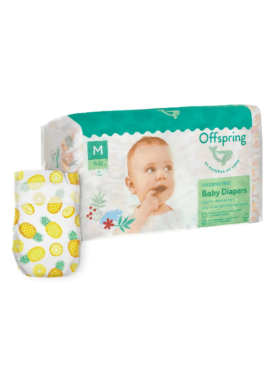 Подгузники Offspring M 6-10 кг Ананасы 42 шт
