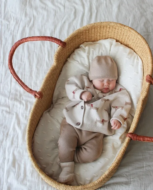 Кардиган детский LoomKnits Собачки Топленое молоко