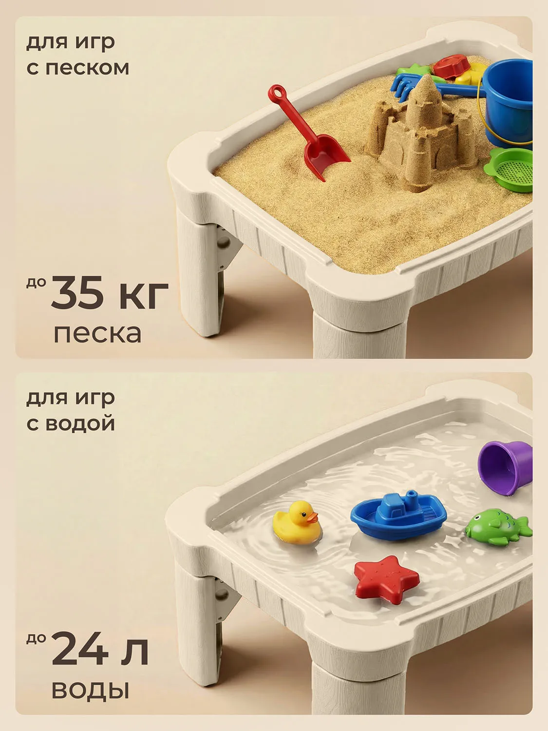 Песочница UNIX Kids стол с крышкой Table 96х66