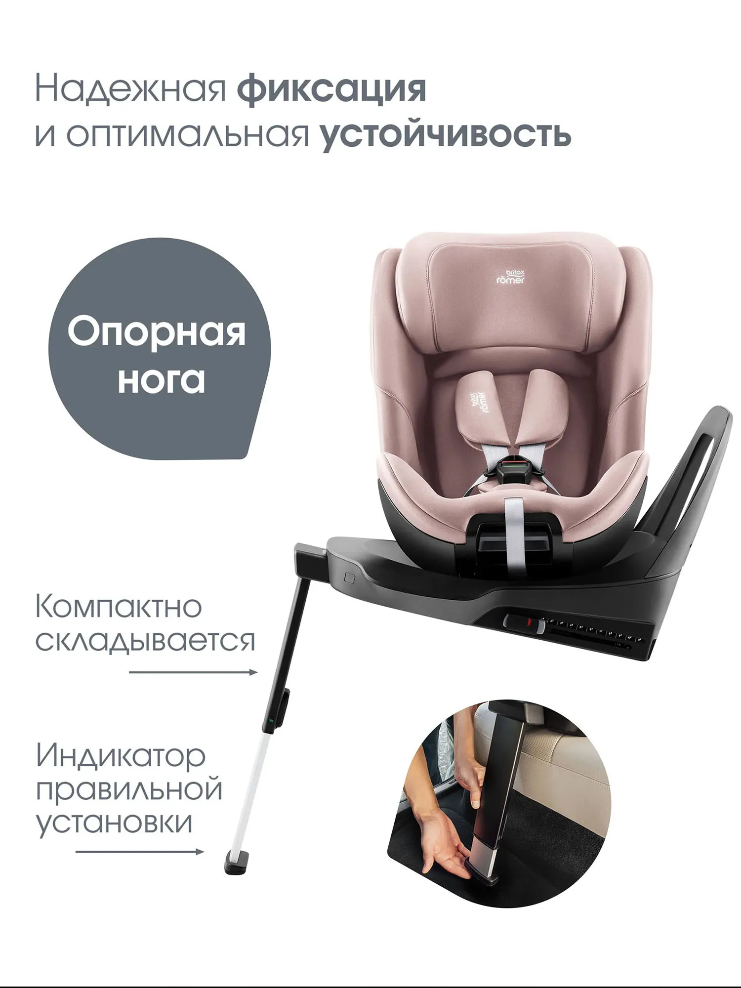 Автокресло 0+/1/2 Britax Roemer SWIVEL 2 Dusty Rose. Изображение 7