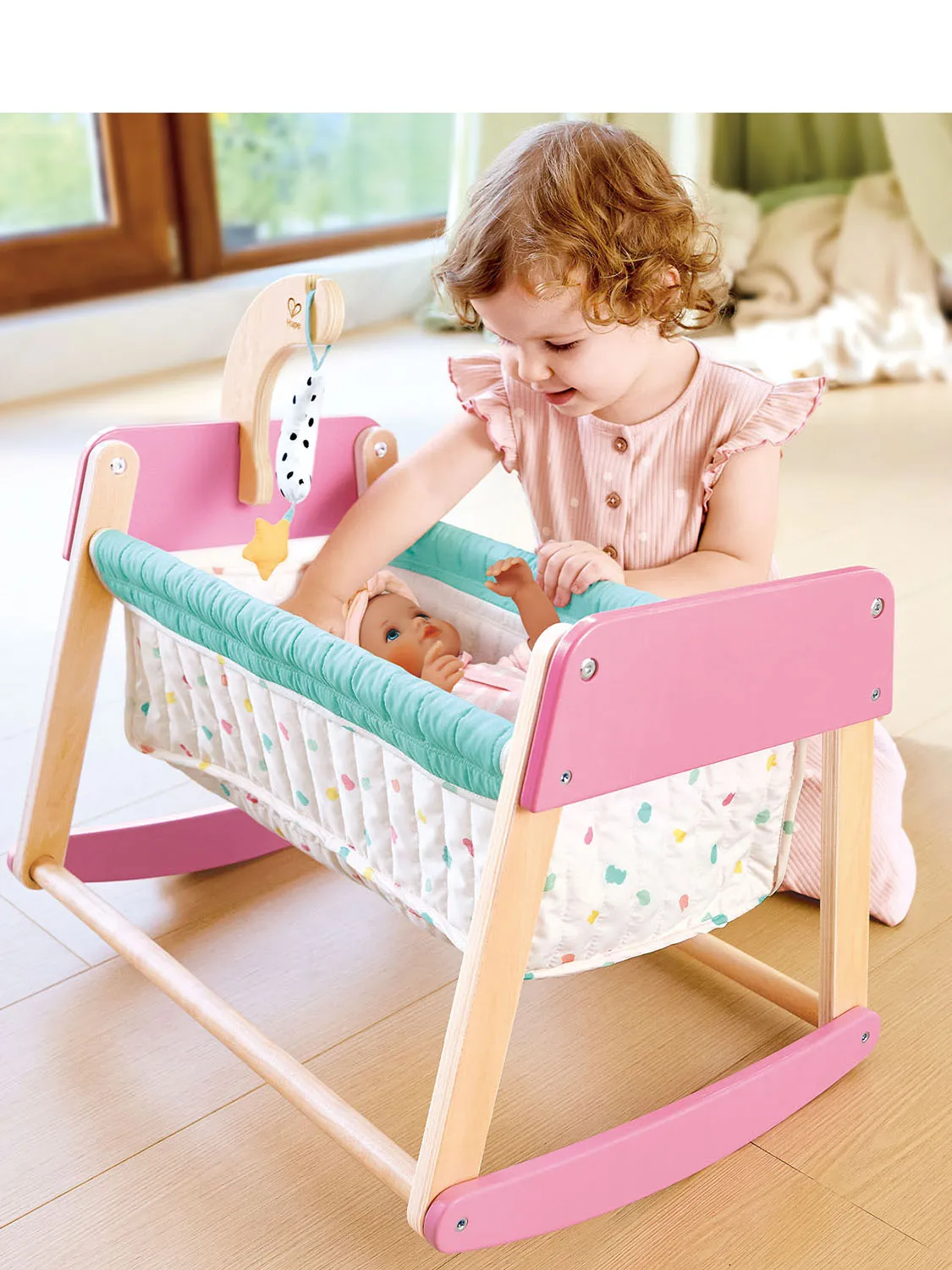 Люлька для куклы HAPE «Играем вместе» E3608_HP