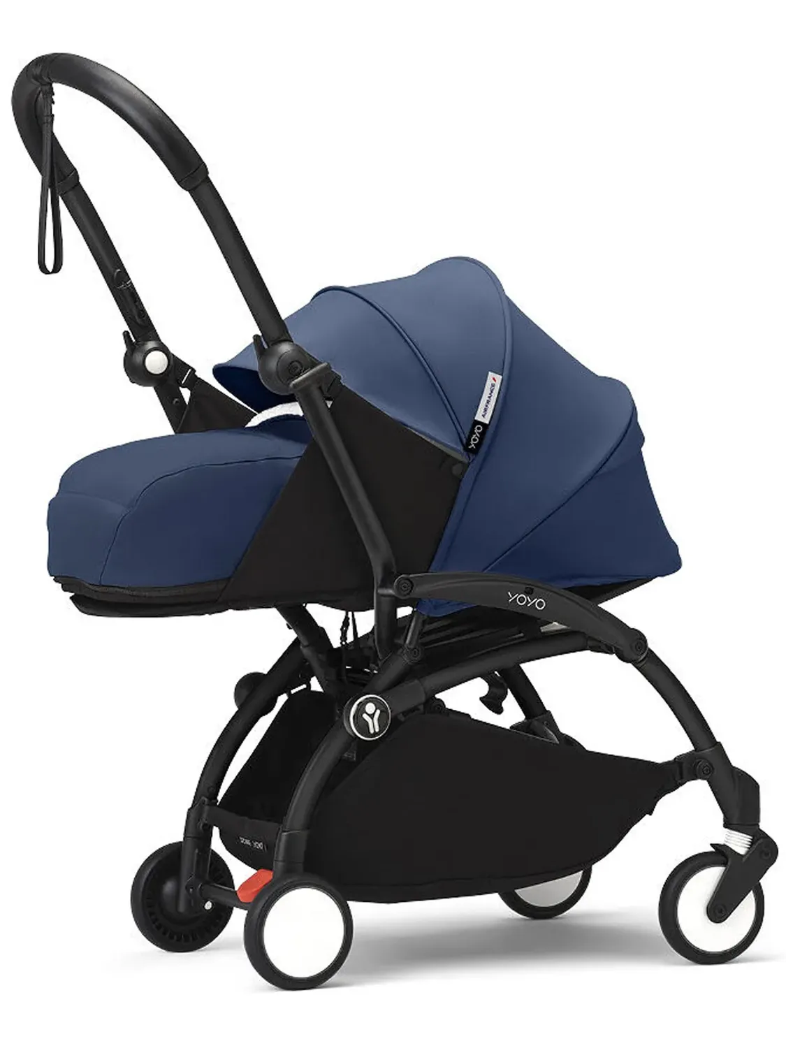 Коляска 2 в 1 STOKKE YOYO3 Эйр Франс синий, рама черная, люлька мягкая. Изображение 2