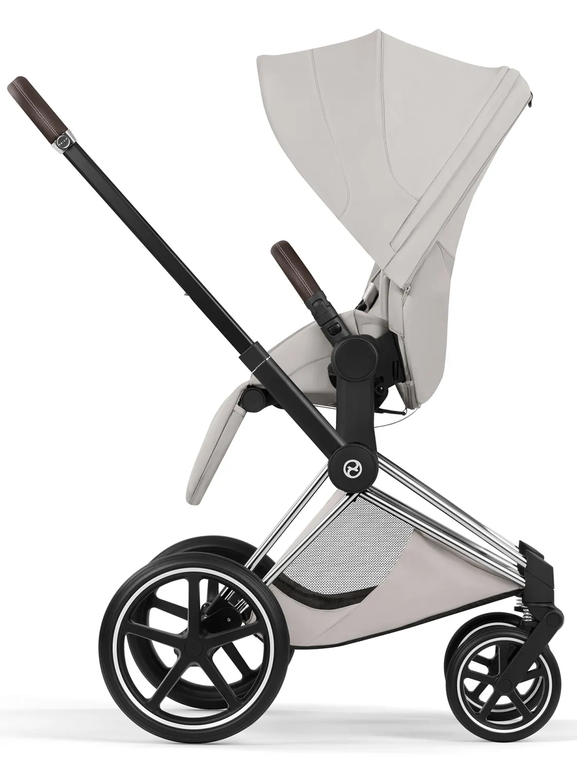 Коляска 2 в 1 Cybex Priam Style шасси Chrome Brown