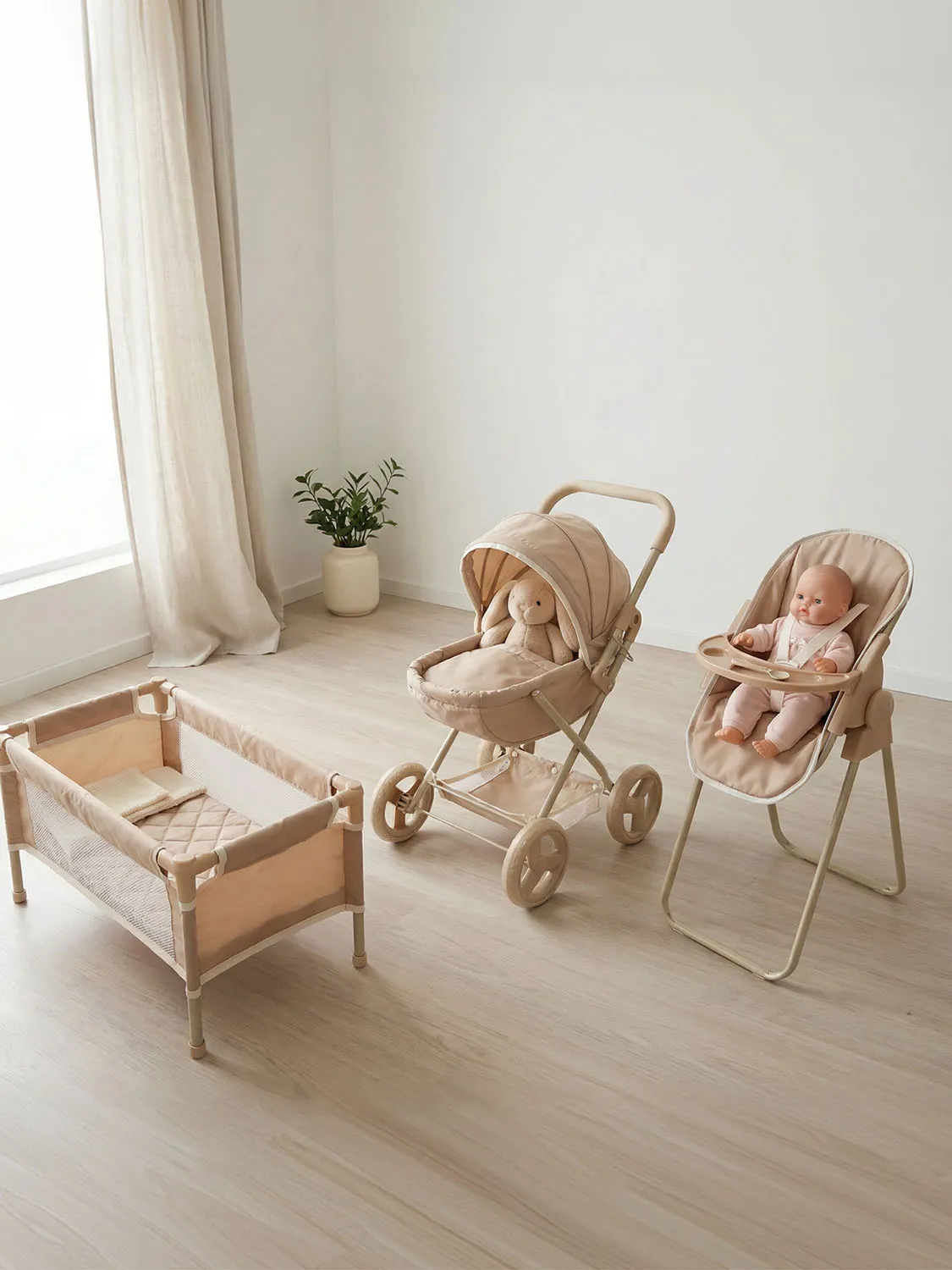 Кроватка UNIX Kids Doll для кукол Бежевый (Camel) DOLLCRIBCL