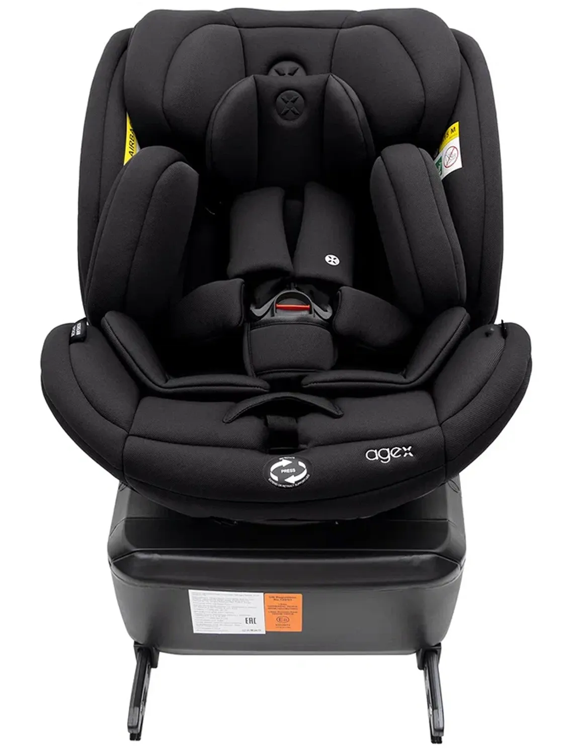 Автокресло 0+/1/2/3 Agex Comfort i-Fix 360 нов, черный (black). Изображение 28