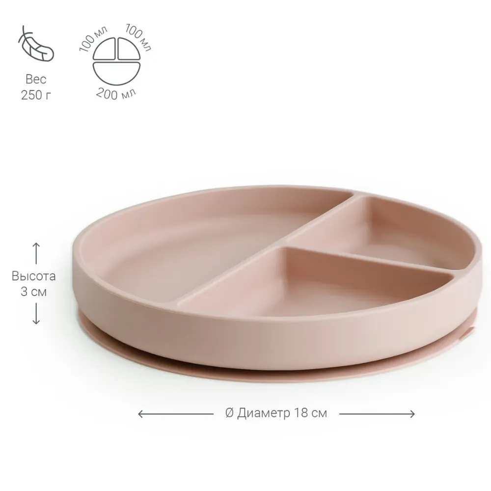 Тарелка edda секционная на присоске