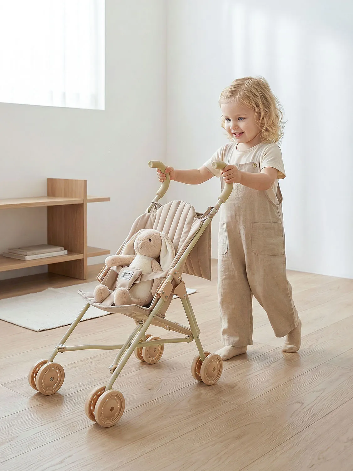 Коляска UNIX Kids Cane Doll для кукол Бежевый (Camel) DOLLCANECL