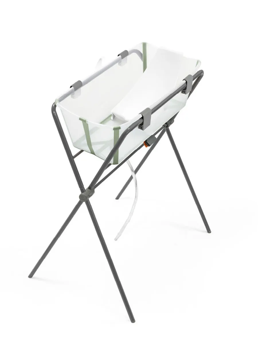 Ванночка с горкой Stokke Flexi Bath Bundle, Tub with Newborn Support Зеленый (Transparent Green) 531508. Изображение 10