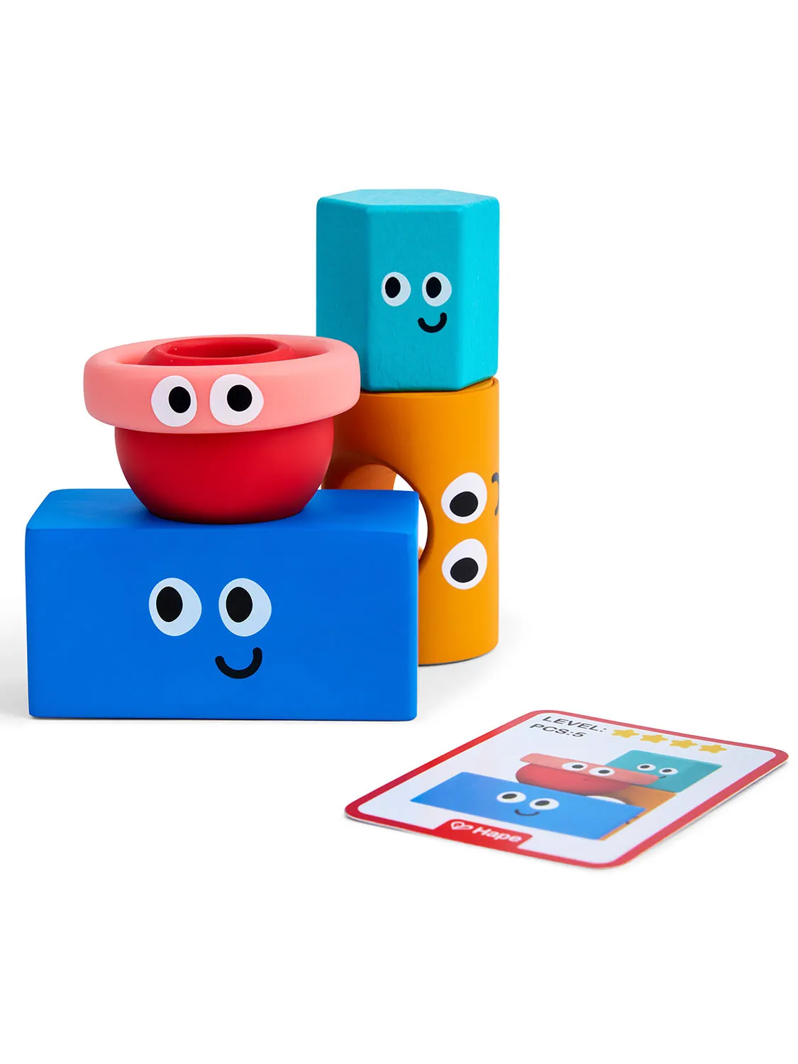 Головоломка HAPE «Умняша» Геометрическая башня (блоки монтессори) E0531_HP