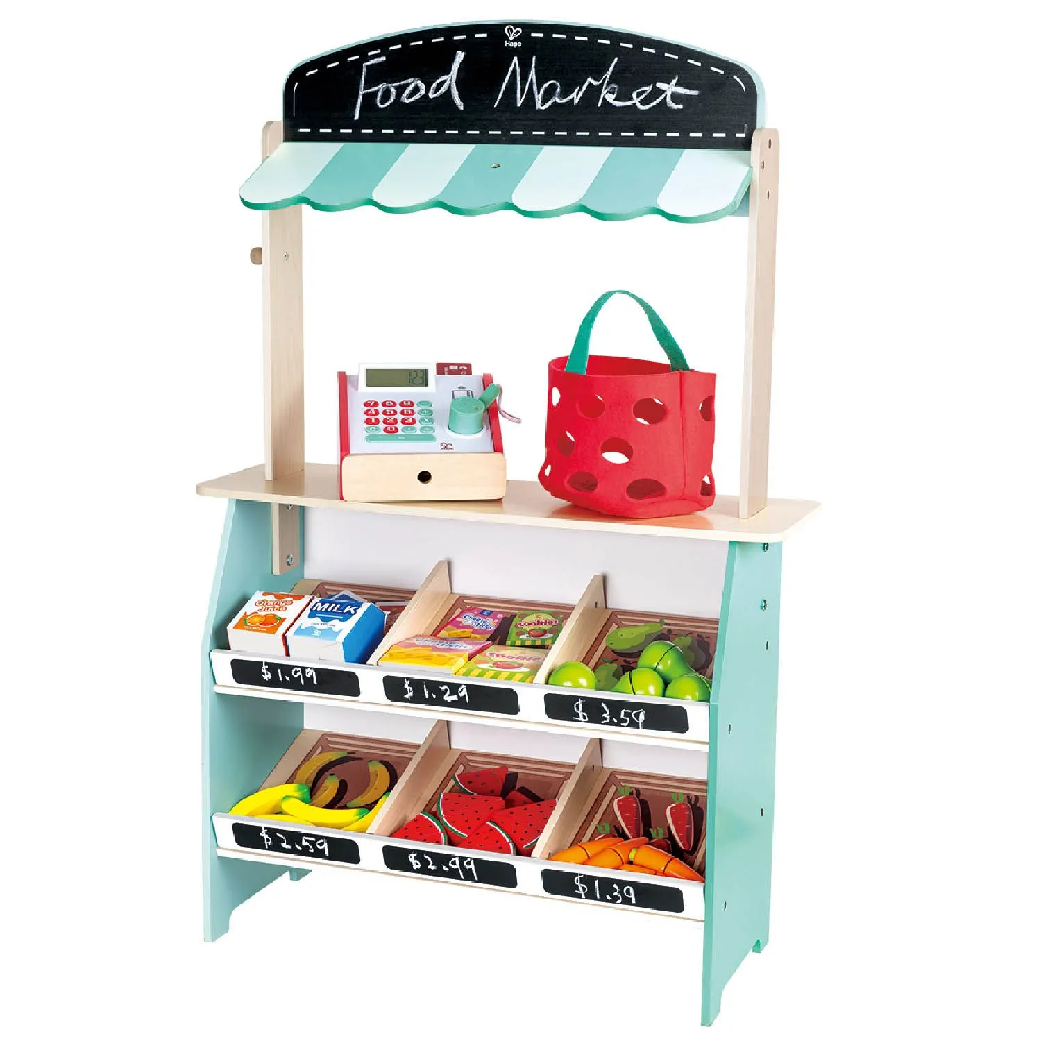 Набор игровой детский HAPE Фермерский супермаркет 51 элемент E3209_HP