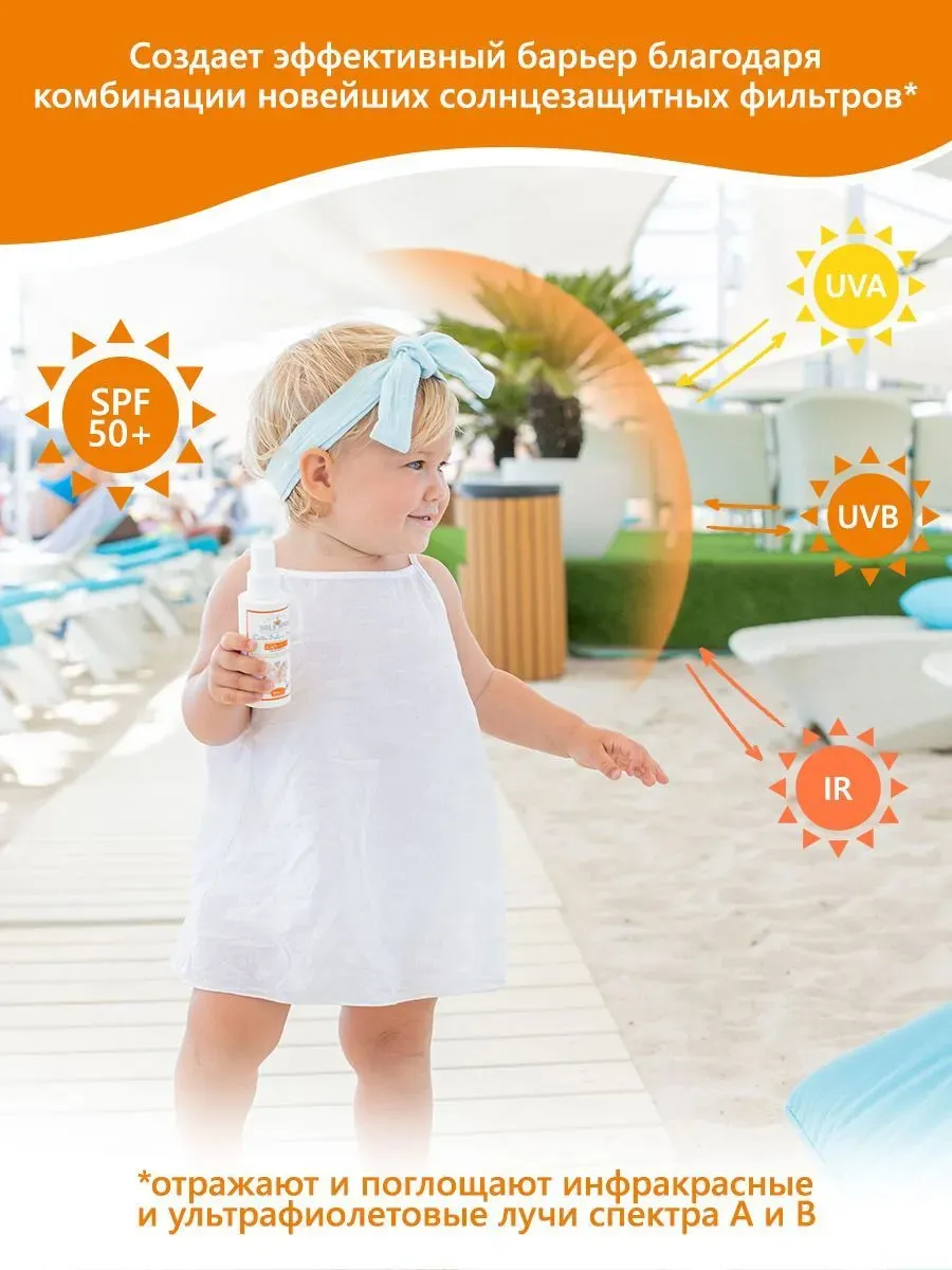 Молочко-спрей HELAN солнцезащитное с высоким фактором защиты SPF 50+ 100 мл
