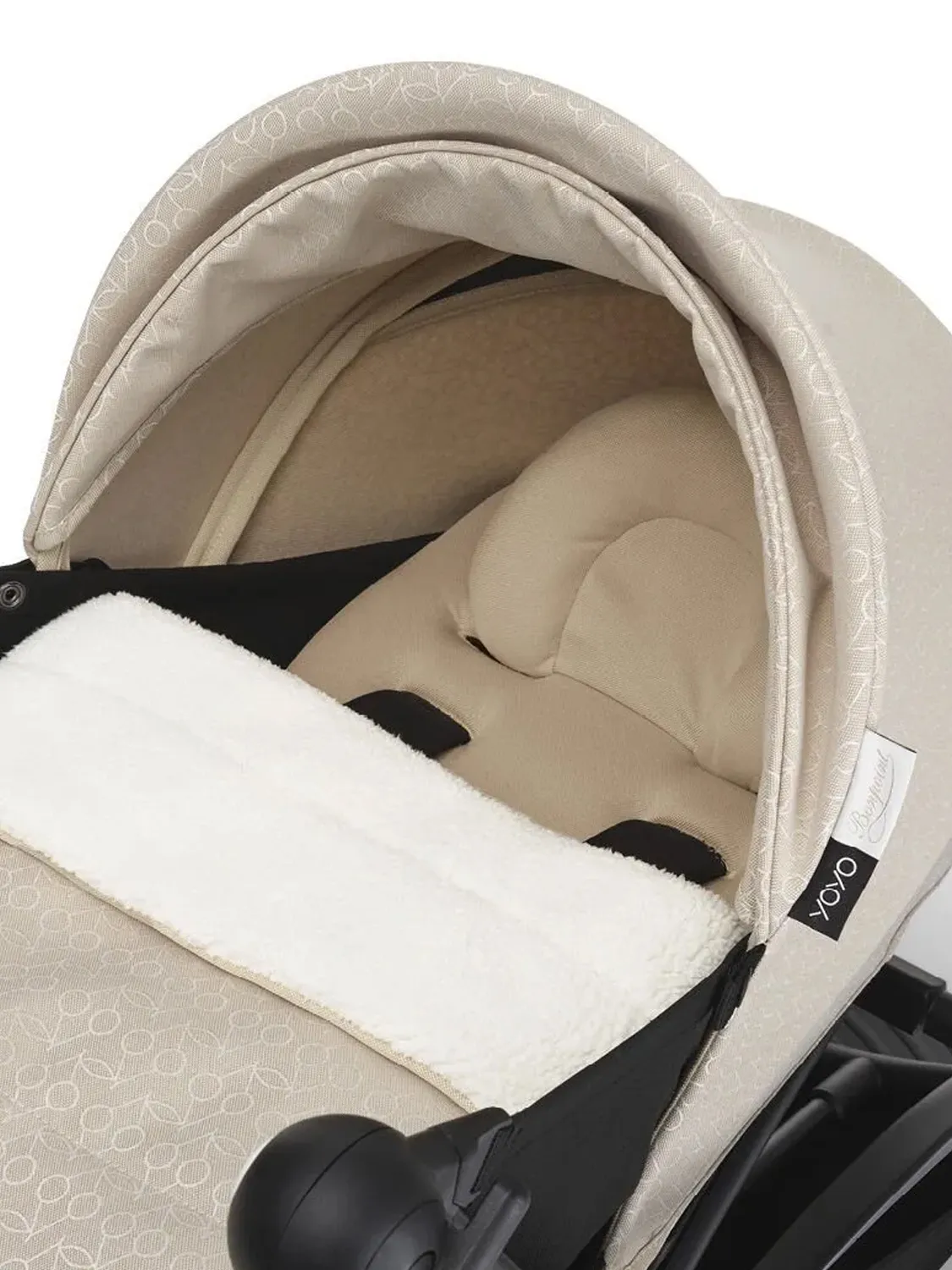 Коляска 2 в 1 STOKKE YOYO3 Бонпоинт, рама черная, люлька мягкая. Изображение 5
