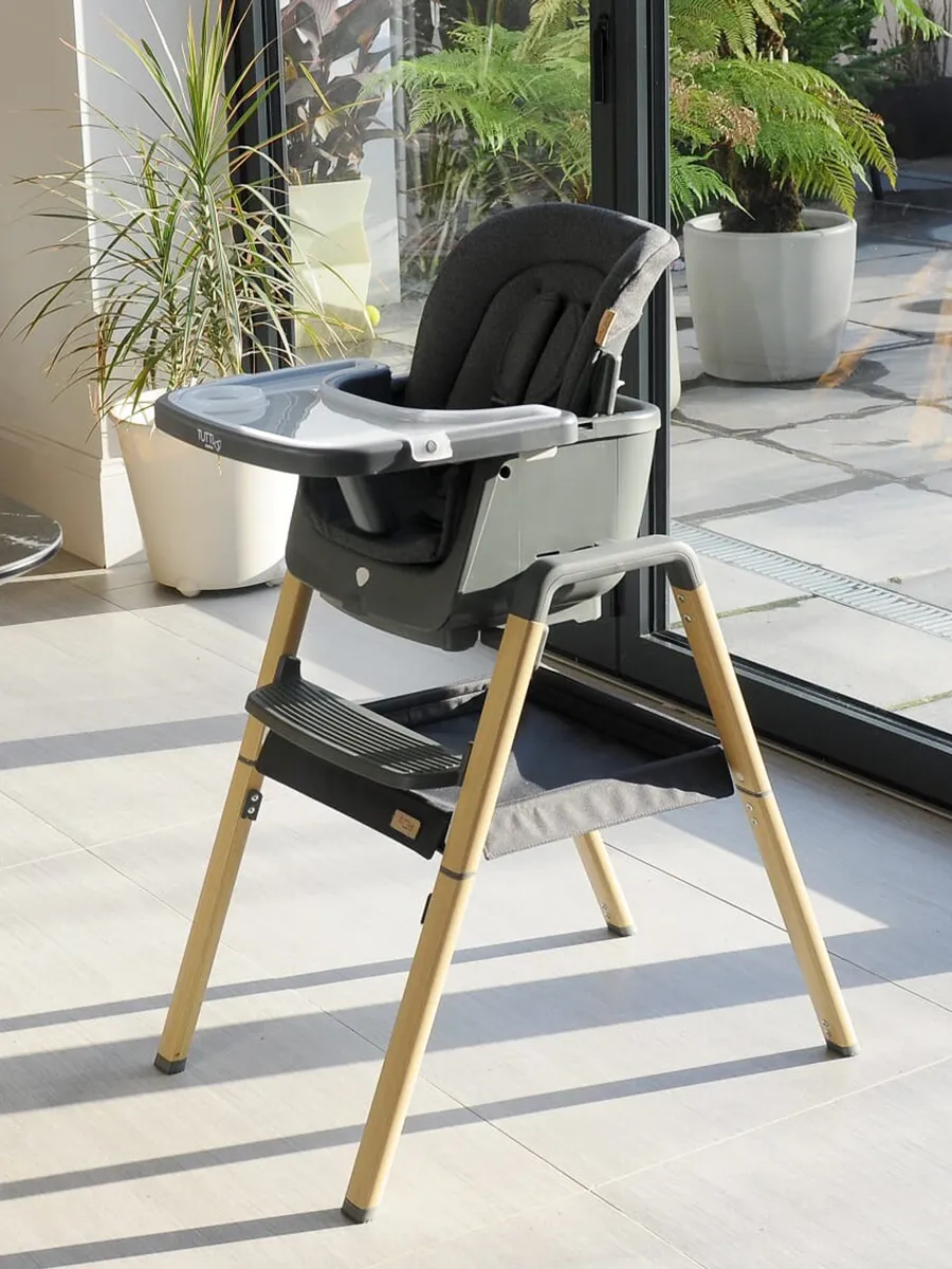 Стул Tutti Bambini для кормления High chair NOVA Complete Серый/Дуб (Grey/Oak) 611010/3590B. Изображение 1