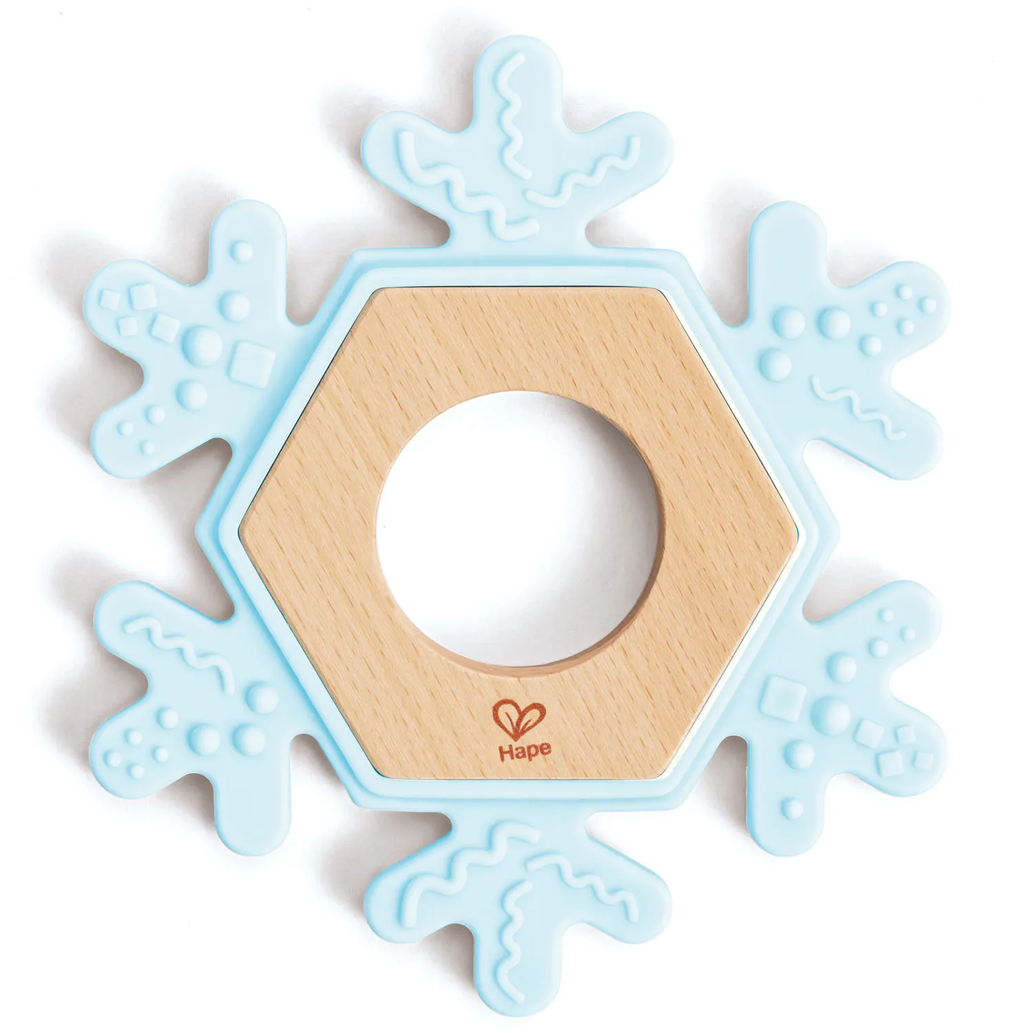 Игрушка-прорезыватель HAPE «Малышам» развивающая Снежинка E0122_HP