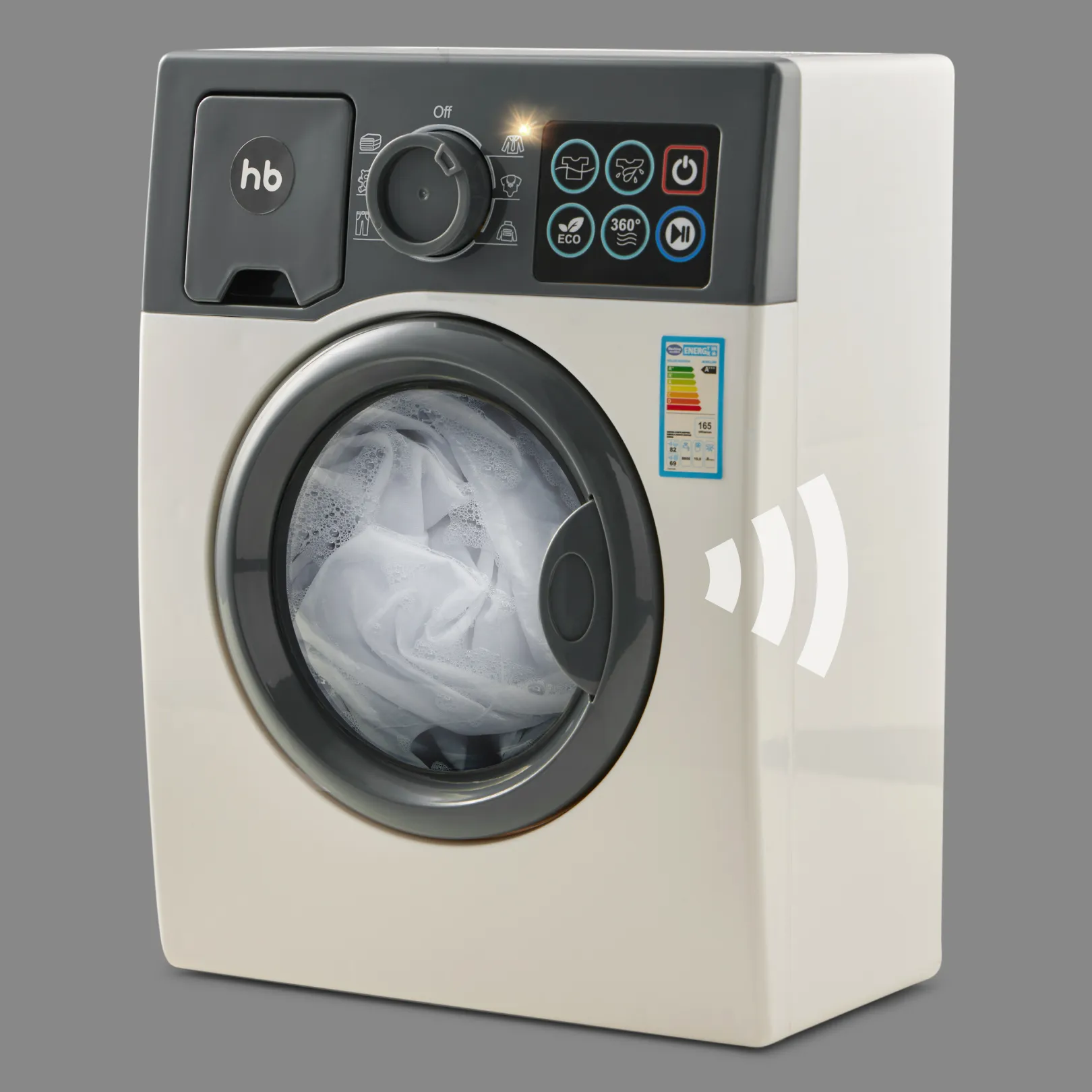 Машина стиральная игрушечная Happy Baby SPIN TIME «СПИН ТАЙМ» белый 331949