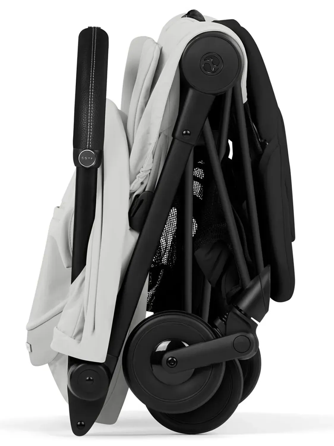 Коляска прогулочная Cybex Coya Style 2026, белый, шасси черный (off white/BLK), с дождевиком. Изображение 6
