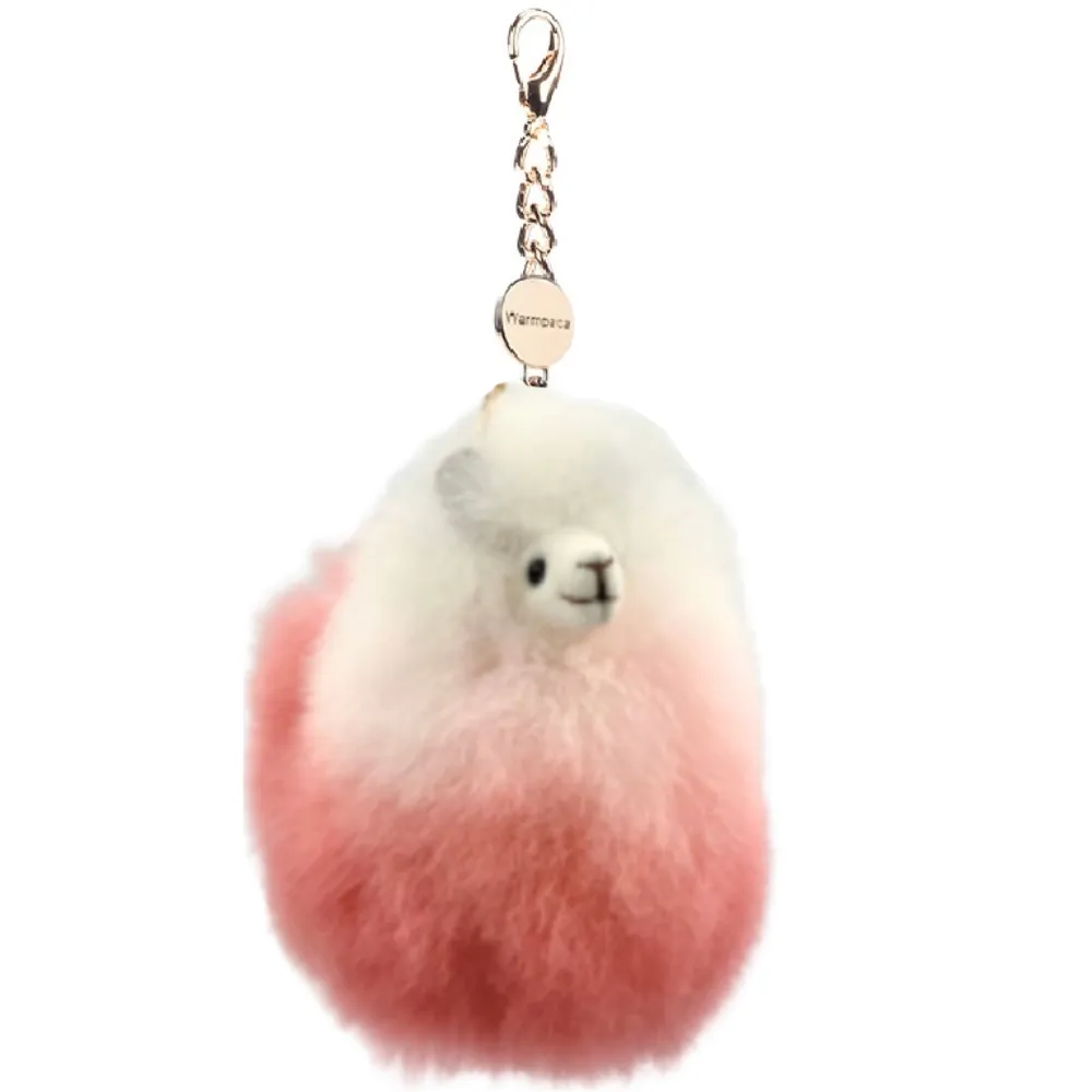 Подвеска-помпон ЛеРаРу альпачонок Розовый омбре 10 см