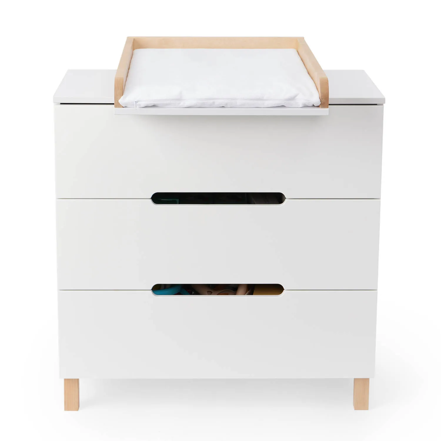 Матрас Happy Baby на пеленальный стол с чехлом на молнии, 50х73 см белый 95041