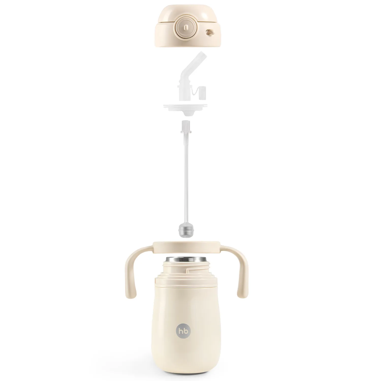 Термопоильник-непроливайка Happy Baby с трубочкой и ручками 300 мл