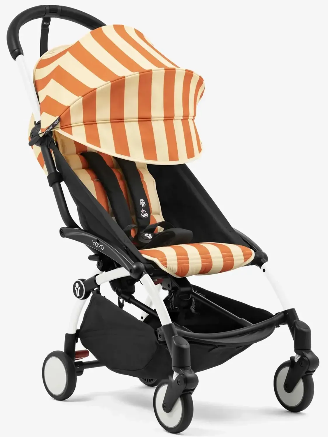Коляска прогулочная Stokke YOYO3 Ривьера Капри, рама белая, летний комплект. Изображение 3