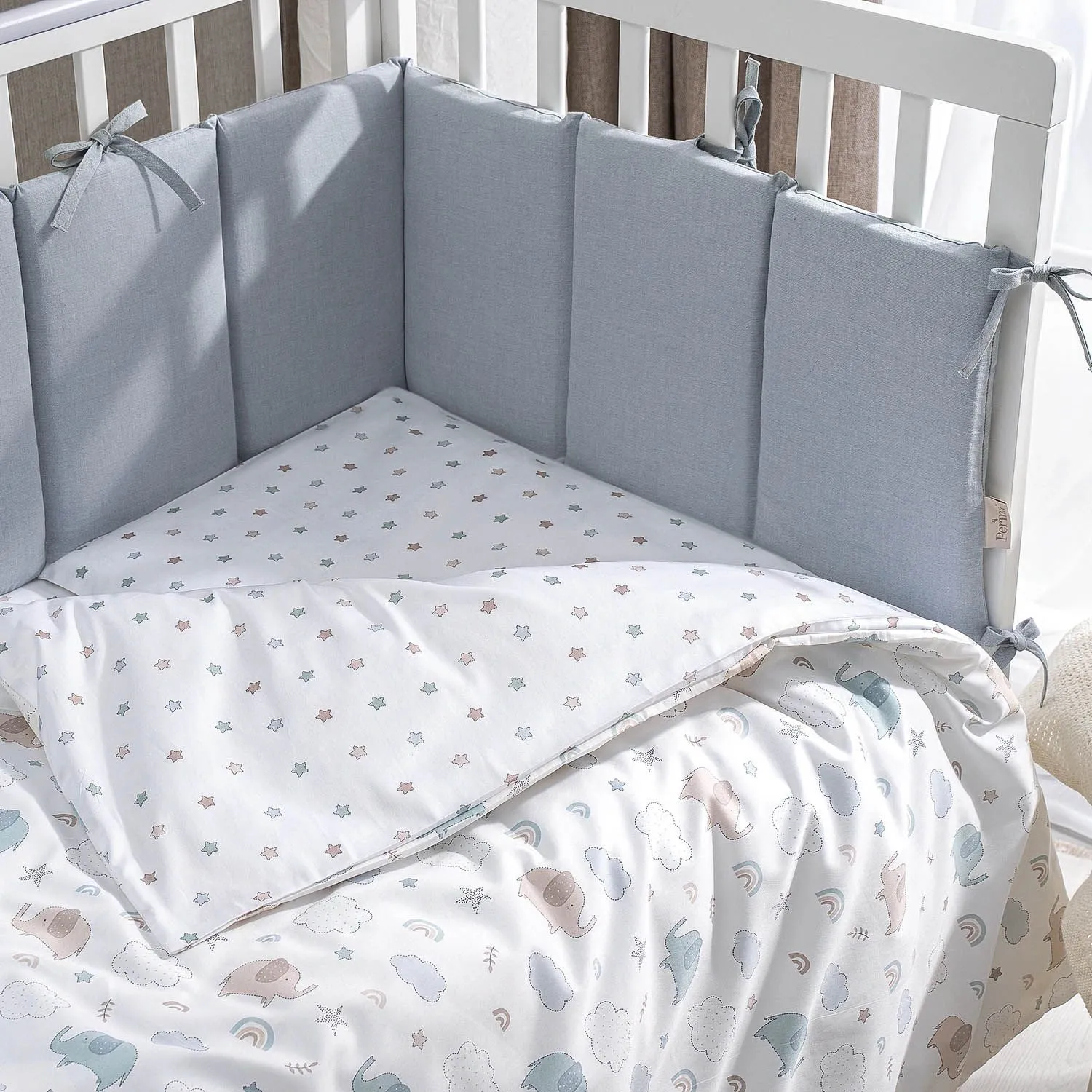 Постельное белье Perina Fancy Слоники 120х60 см 6 предметов