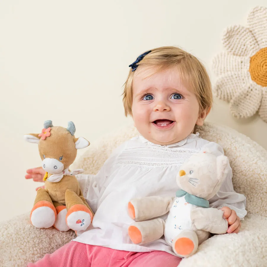 Игрушка мягкая Nattou Rattle MINI MILA ZOË LANA Корова 266048