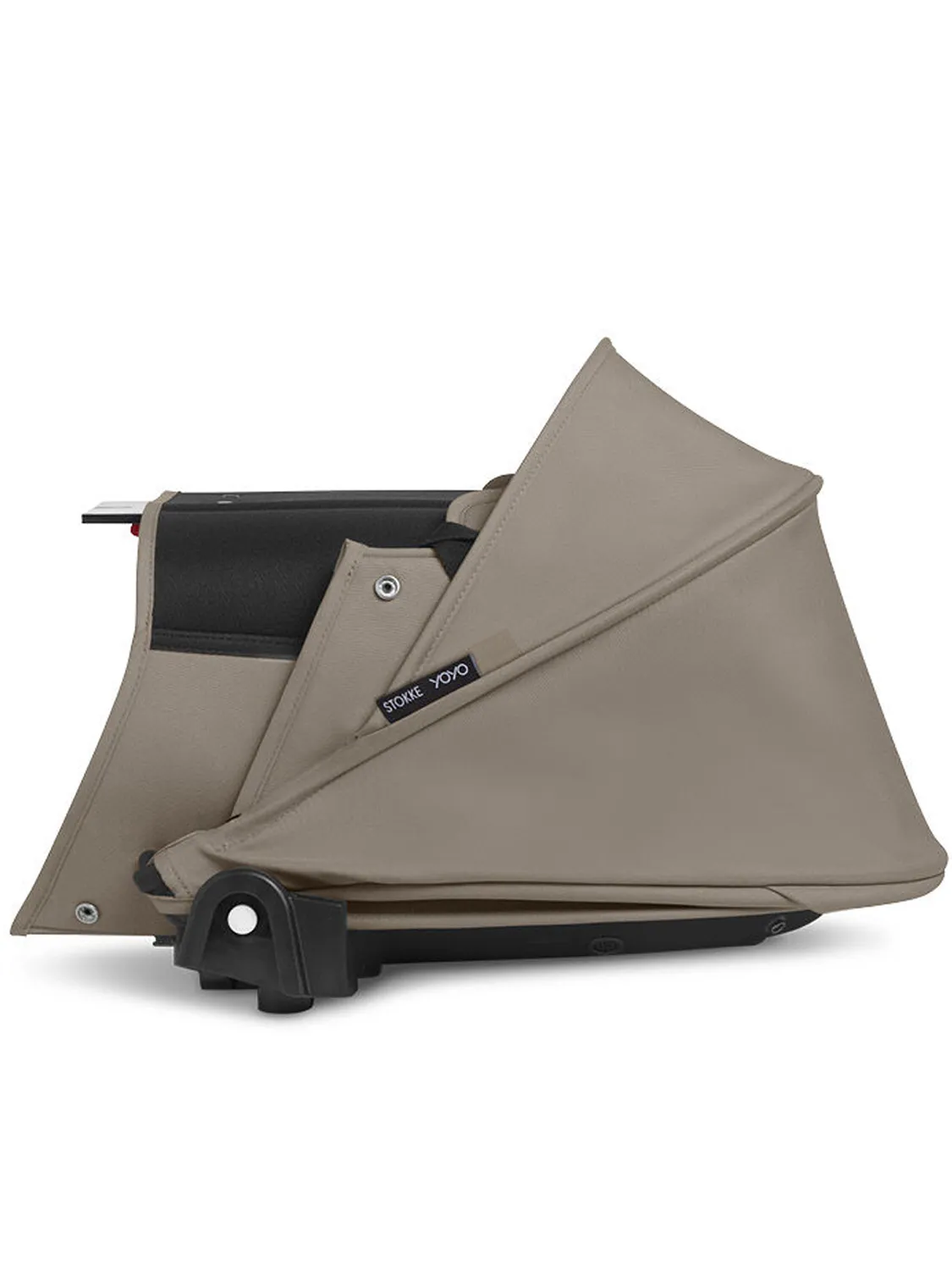Коляска 2 в 1 Stokke YOYO3 shell, серо-коричневый (taupe), рама черная. Изображение 6