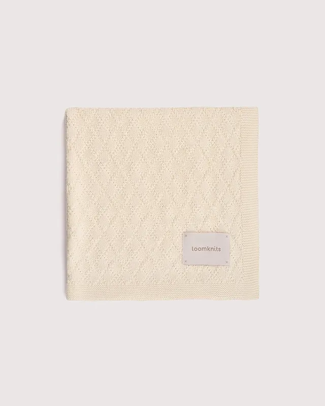 Плед детский LoomKnits Экрю 80х120 см