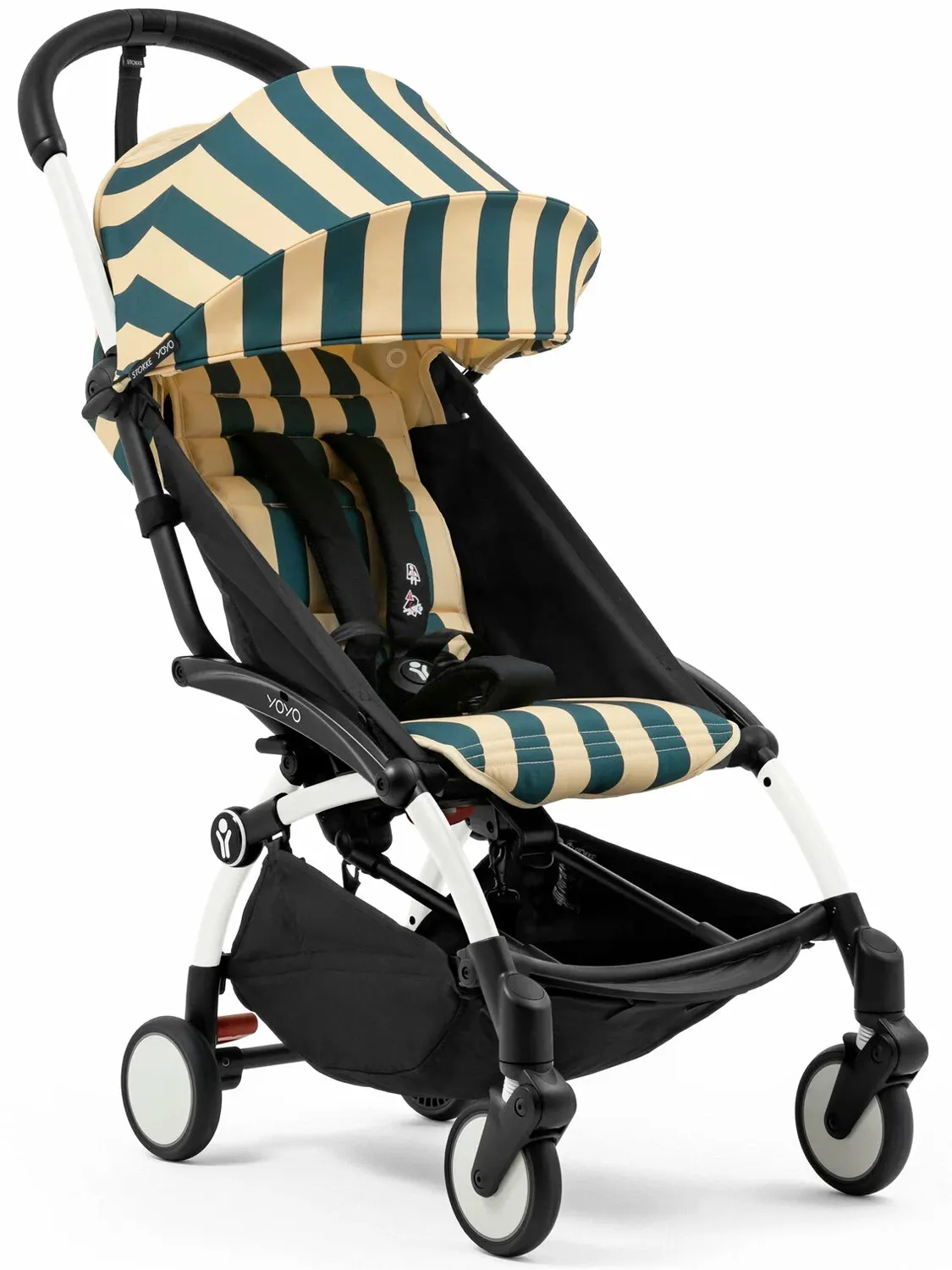 Коляска прогулочная Stokke YOYO3 Ривьера Монако, рама белая, летний комплект. Изображение 2