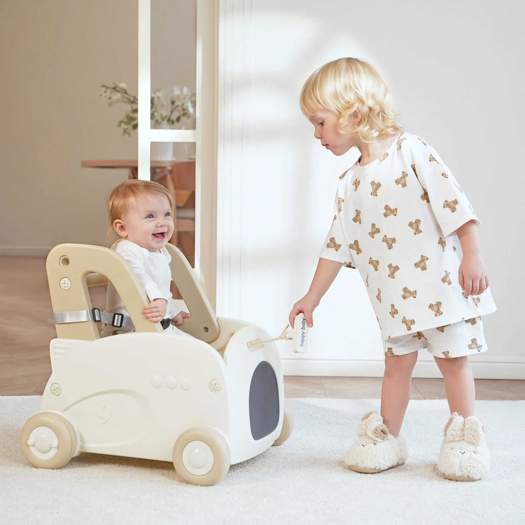 Игрушка-каталка Happy Baby VROOMY «ВРУМИ» milky 331958