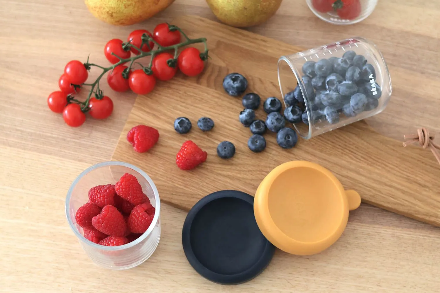 Набор контейнеров Beaba стеклянных, с крышкой (2 шт) 250 мл, для хранения продуктов