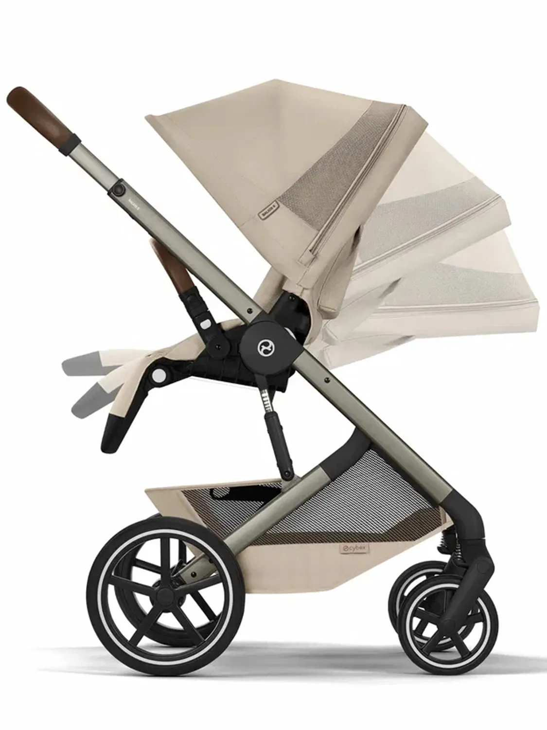 Коляска прогулочная Cybex Balios S Lux TPE (2026), бежевый (almond beige), с дождевиком. Изображение 7