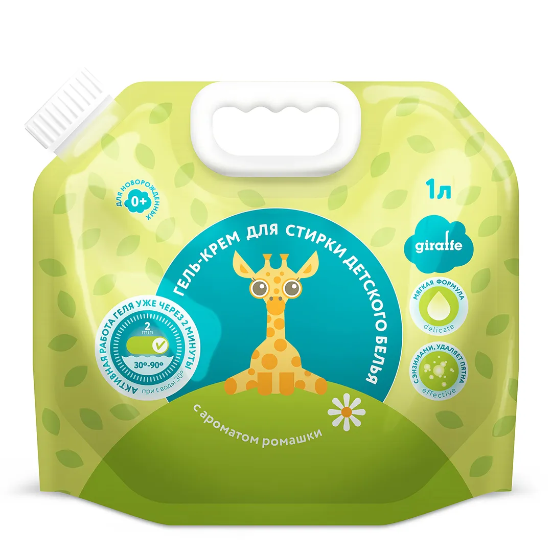 Гель-крем для стирки Lovular Giraffe 1 л 429890