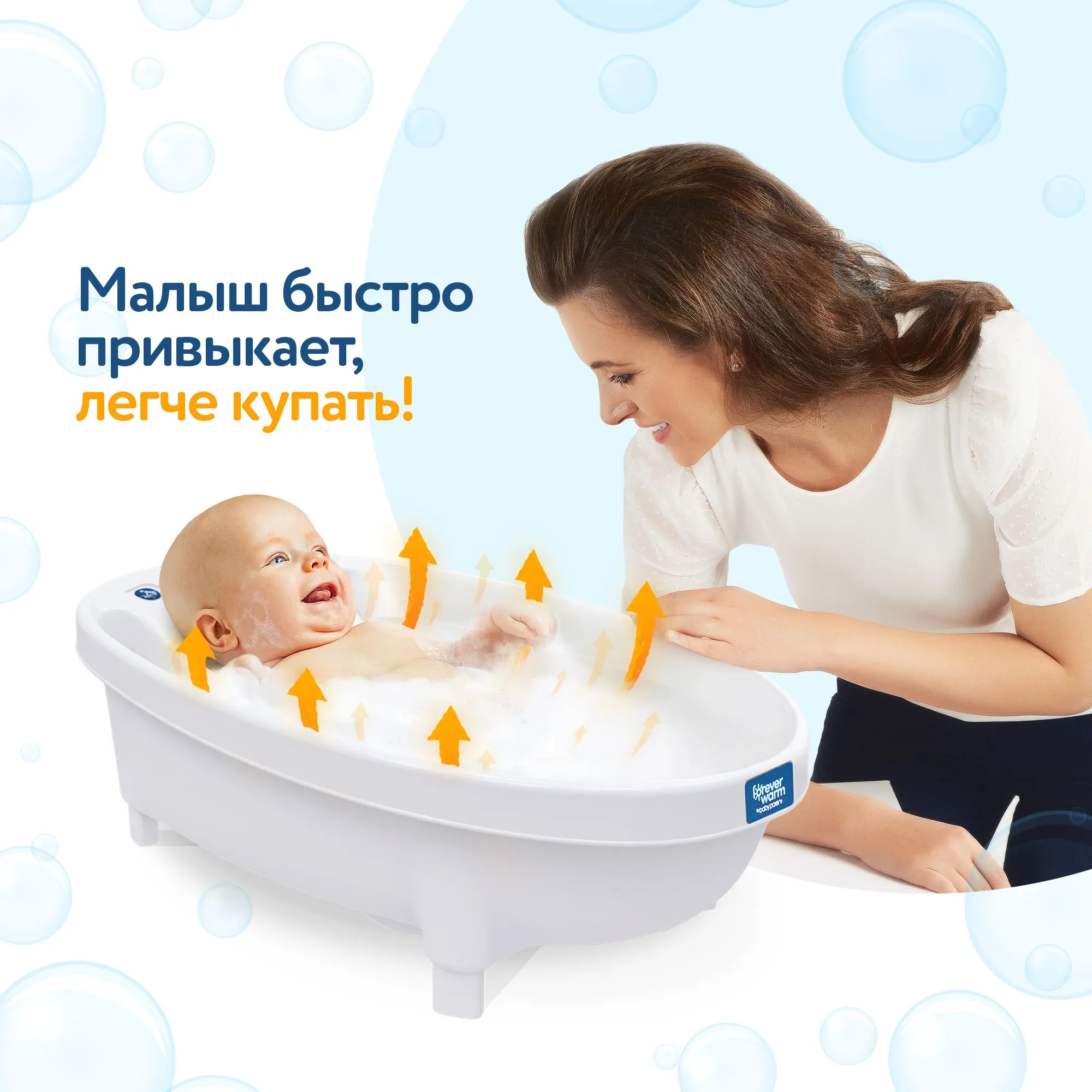 Ванночка Baby Patent с подогревом воды Forever Warm