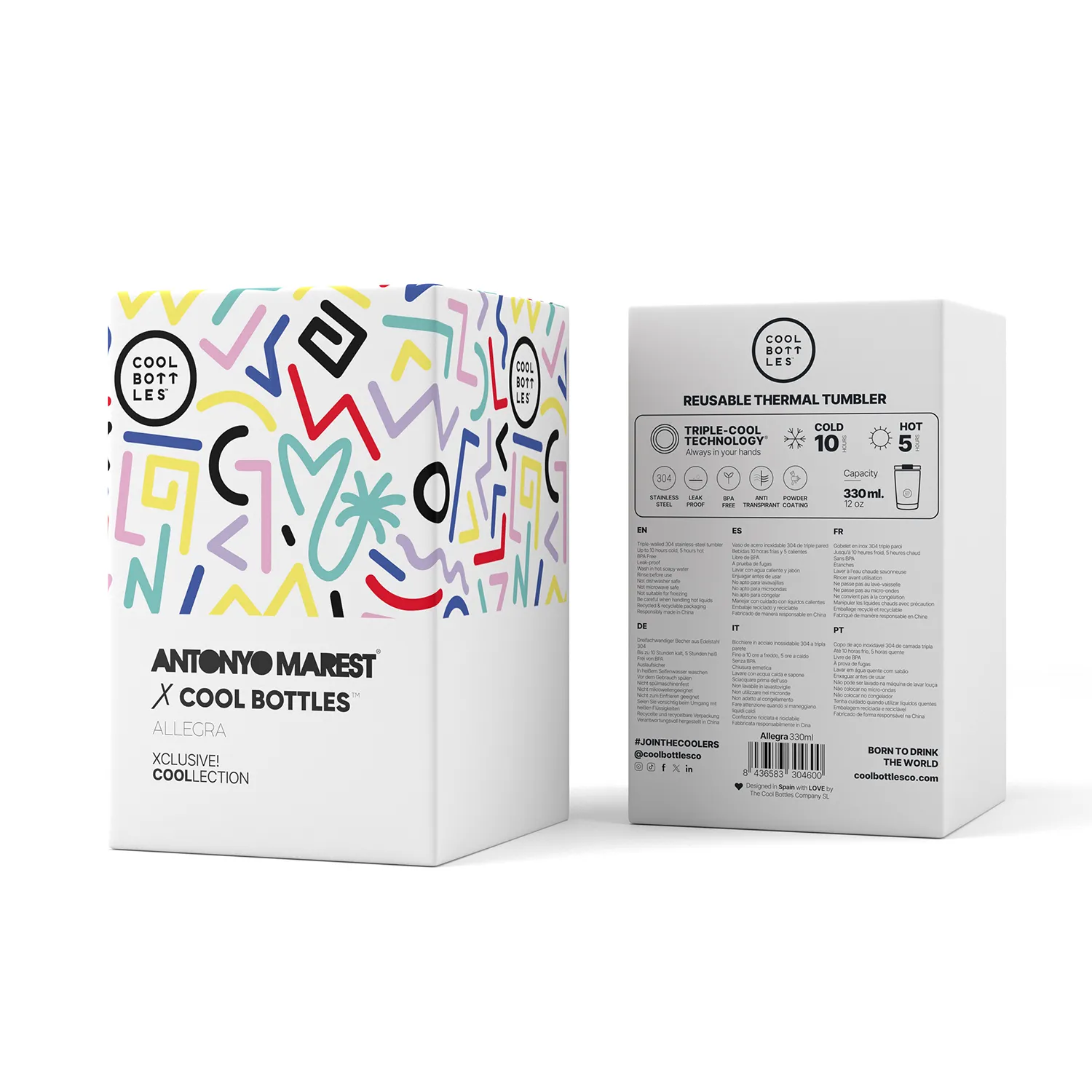 Термокружка Cool Bottles Tumbler Antonyo Marest Allegra 330 мл CBT33ALG
