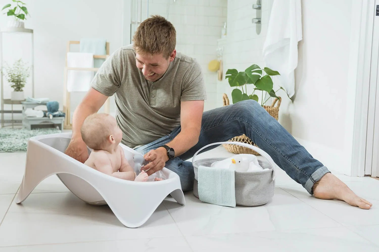 Ванночка-лежак Angelcare для купания 2 в 1 Baby Bathtub