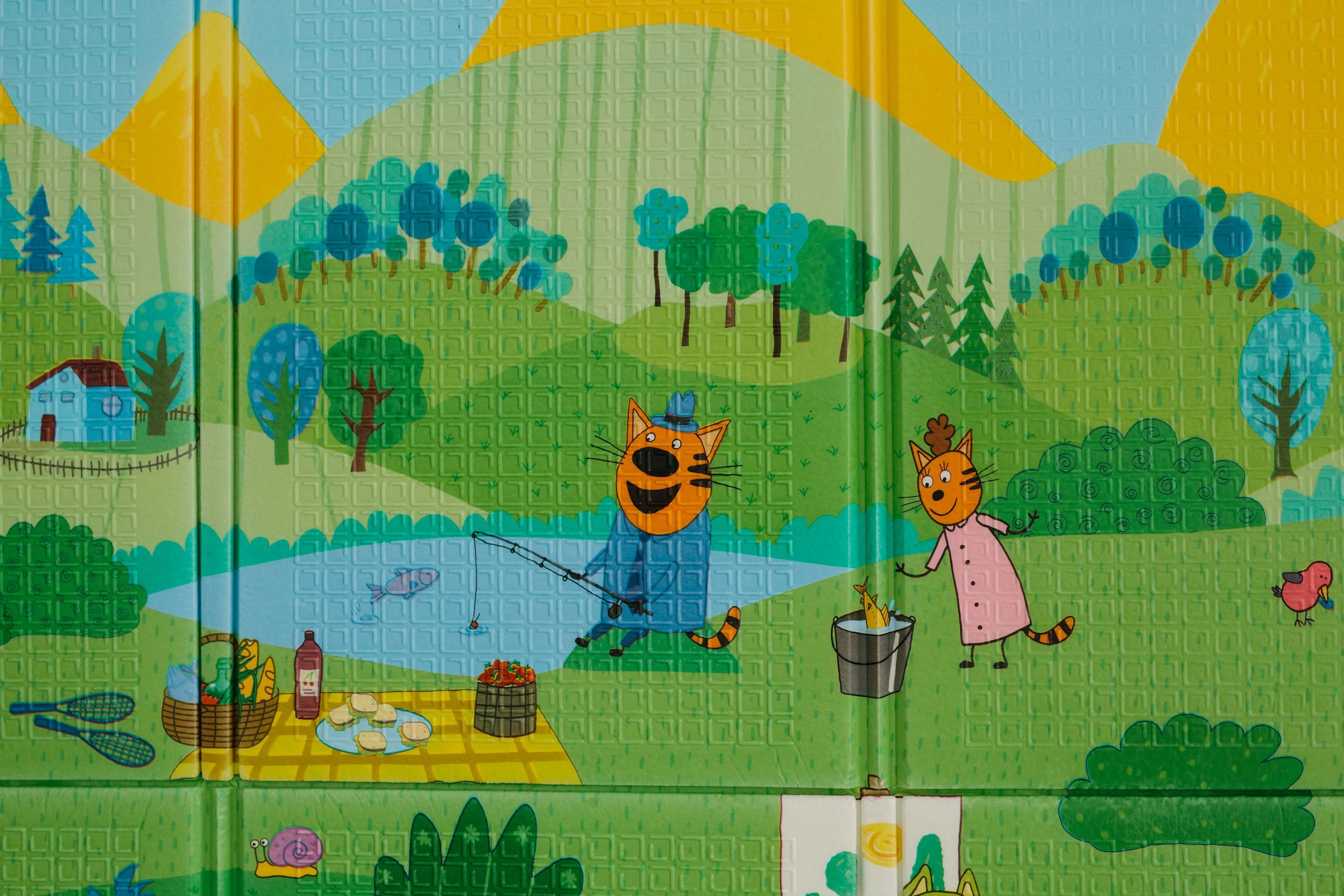Коврик Parklon Portable складной 140x200 «‎Три Кота. На пикник»‎