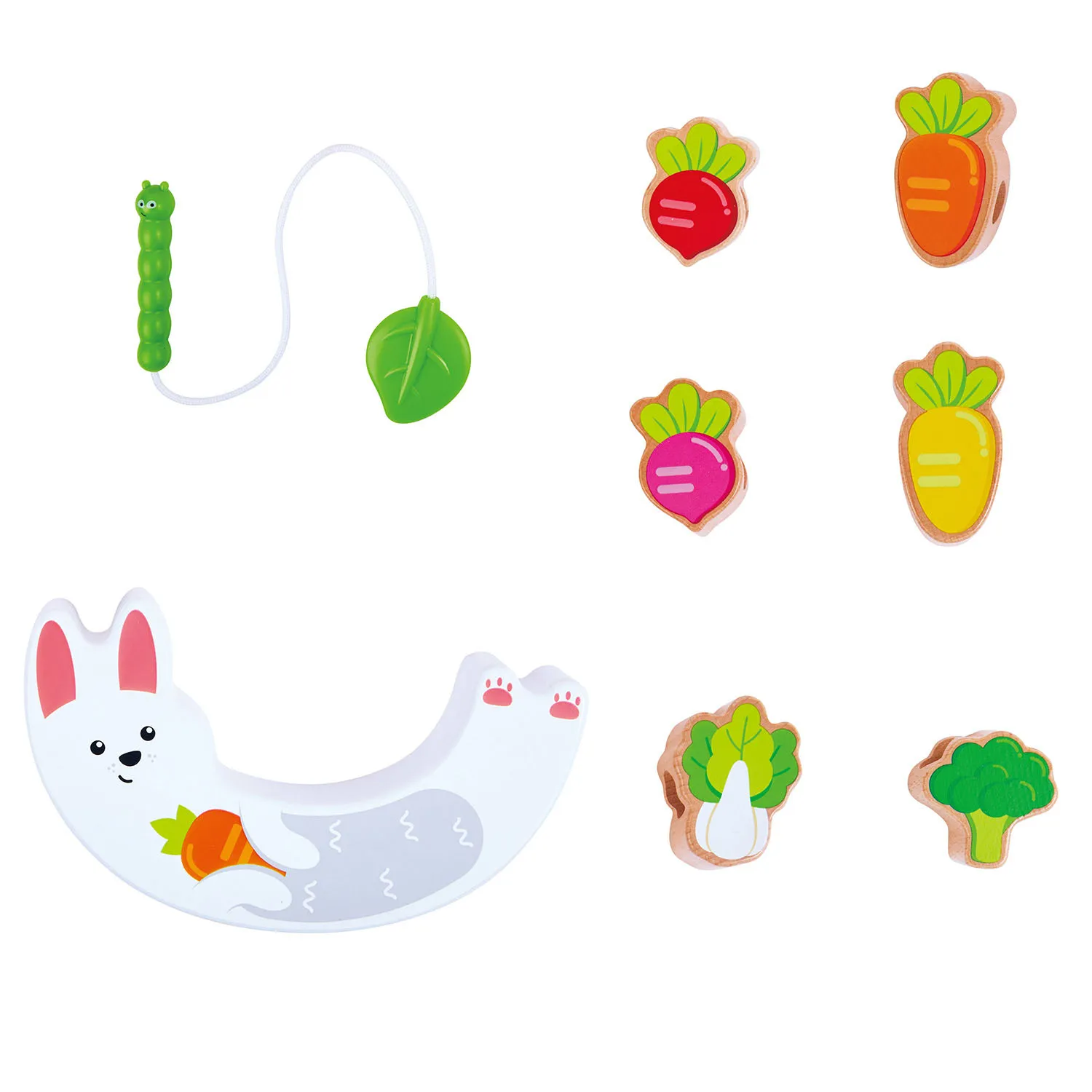 Игрушка HAPE шнуровка, балансир «Малышам» Собираем урожай с Зайкой  E0526_HP