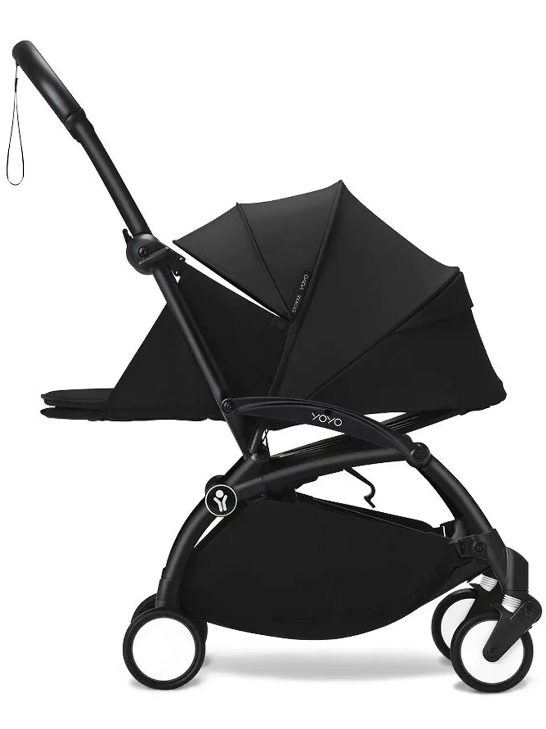 Коляска 2 в 1 Stokke YOYO3, черный, рама черная, люлька мягкая. Изображение 4