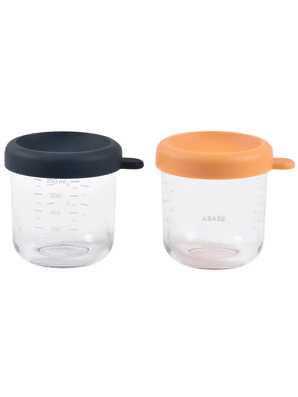 Набор контейнеров Beaba стеклянных, с крышкой (2 шт) 250 мл, для хранения продуктов