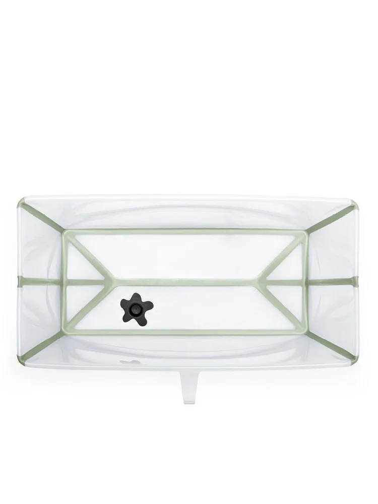 Ванночка с горкой Stokke Flexi Bath Bundle, Tub with Newborn Support Зеленый (Transparent Green) 531508. Изображение 8