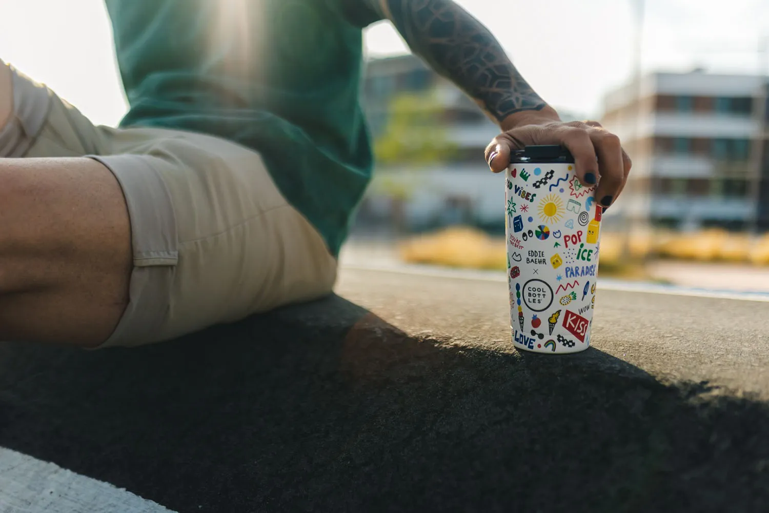 Термокружка Cool Bottles Tumbler Eddie Baehr Good Vibes 550 мл CBT55GVI