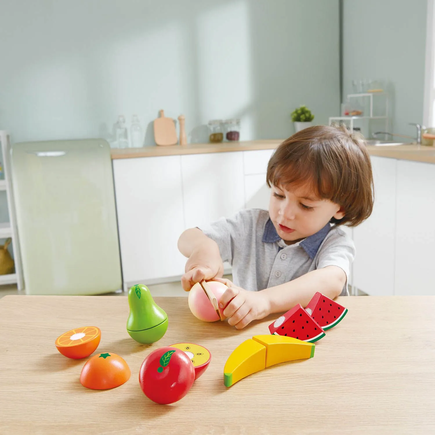 Набор игровой детский HAPE Фрукты деревянные 7 предметов  E3182_HP