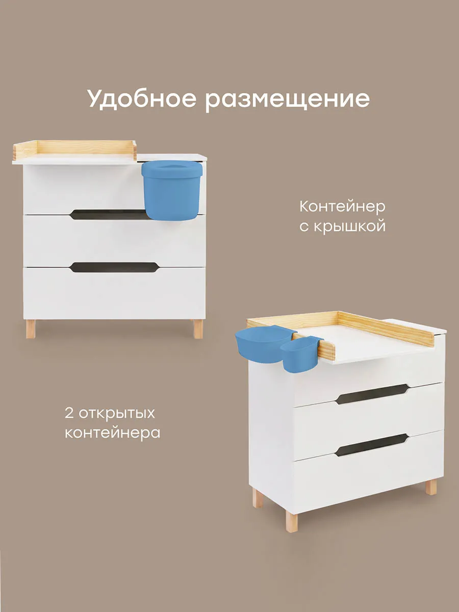 Набор органайзеров Happy Baby для детской кроватки белый (white) 40114. Изображение 4