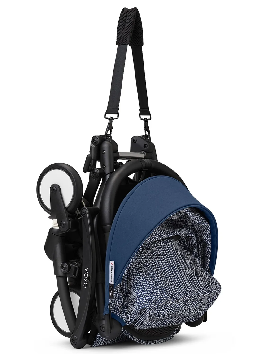 Коляска 2 в 1 STOKKE YOYO3 Эйр Франс синий, рама черная, люлька мягкая. Изображение 16